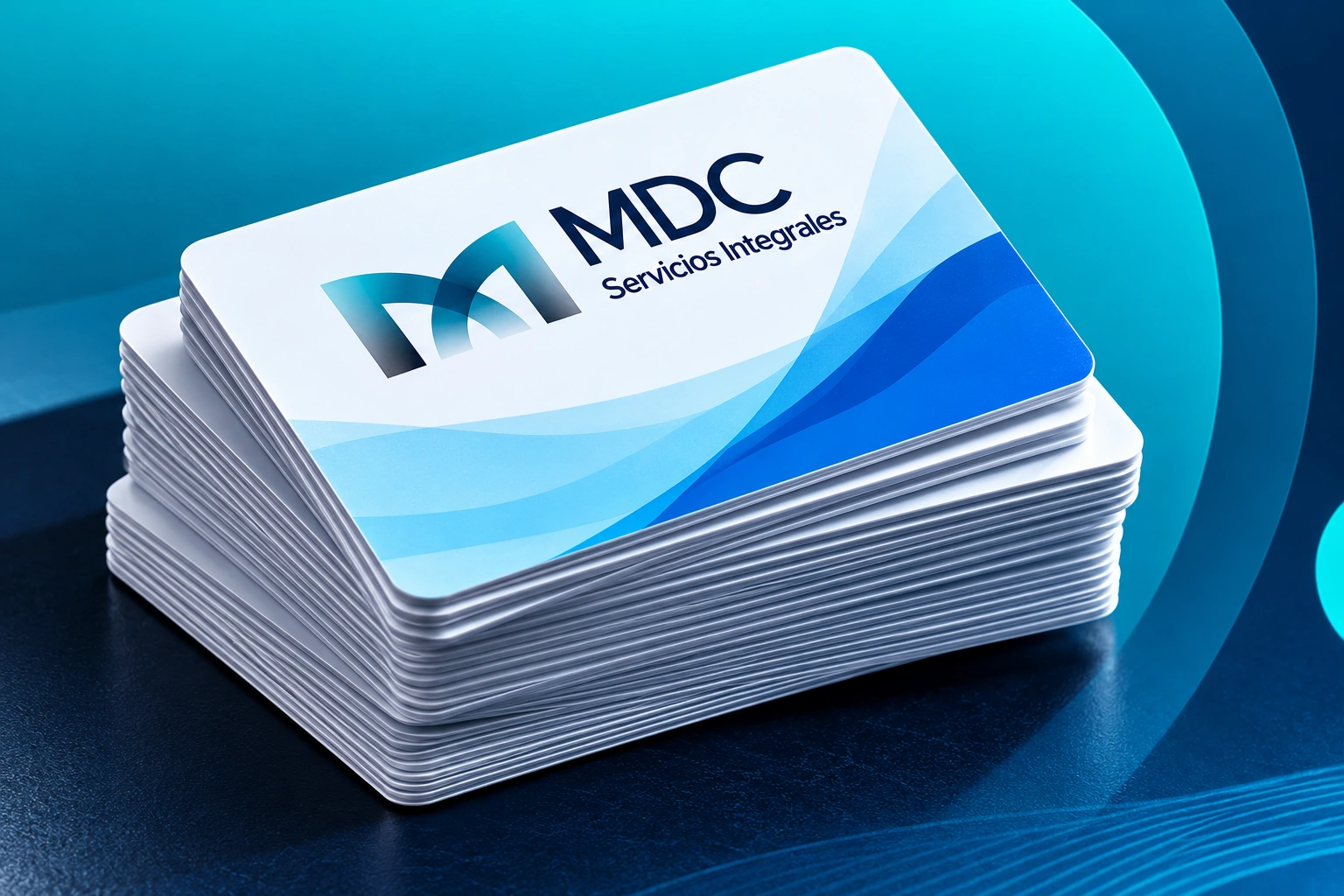 Tarjetas plásticas MDC apiladas